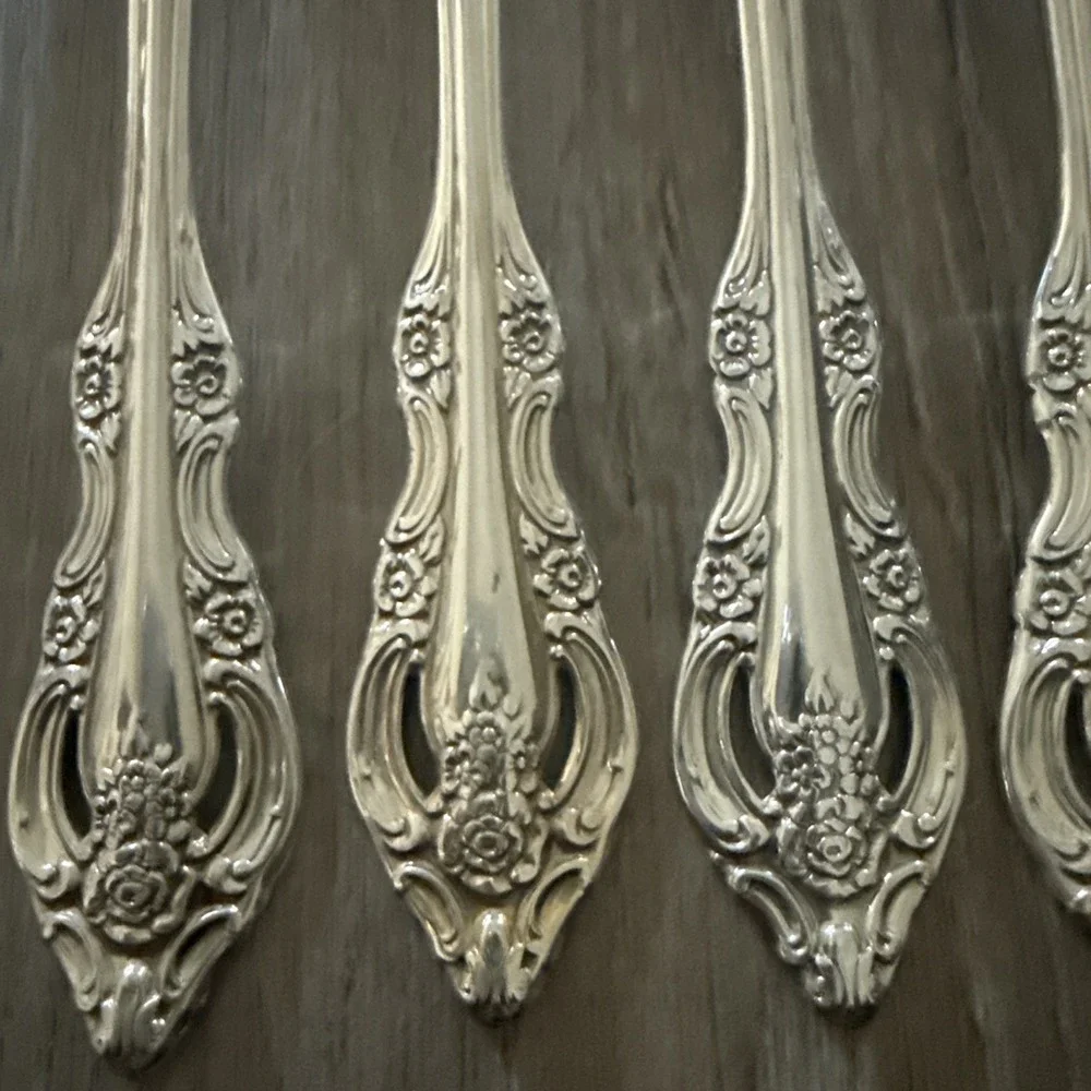 5‎ Oneida Community SILVER ARTISTRY Dinner Forks 7 1/2" Silverplate 1965 - Picture 3 of 5